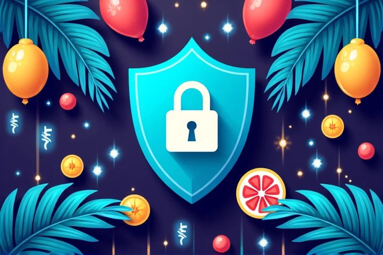 Ilustración de seguridad de datos y privacidad en línea